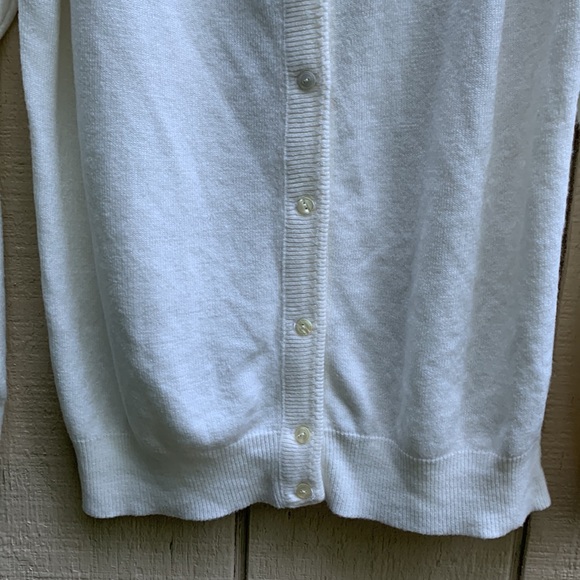 Vtg Designers Originals Winter White Cardigan Sweater Sz S button-up MADE IN USA - Picture 9 of 16